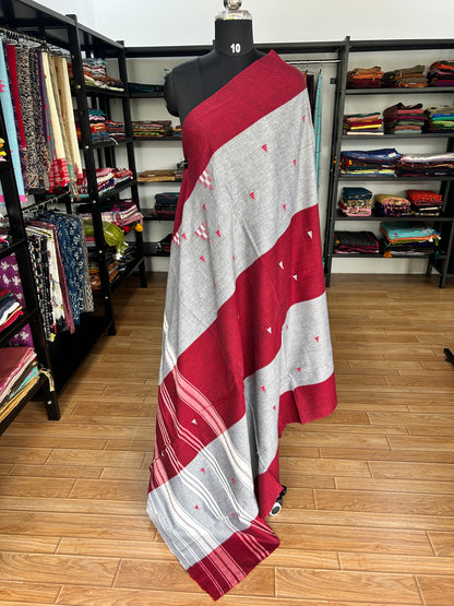 RED DHANIAKHALI SAREE