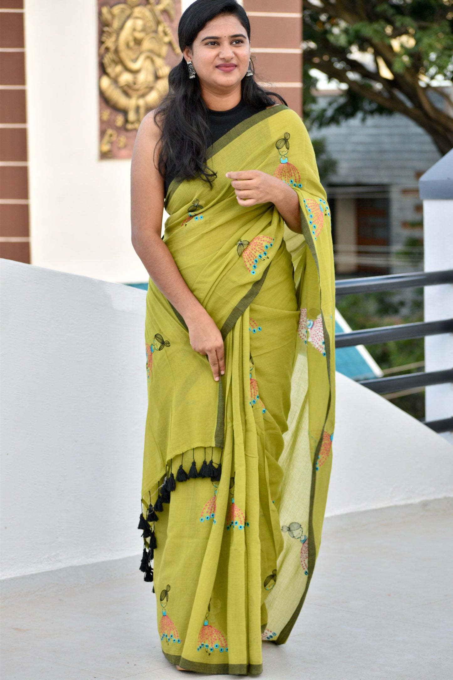 GREEN MUL SAREE