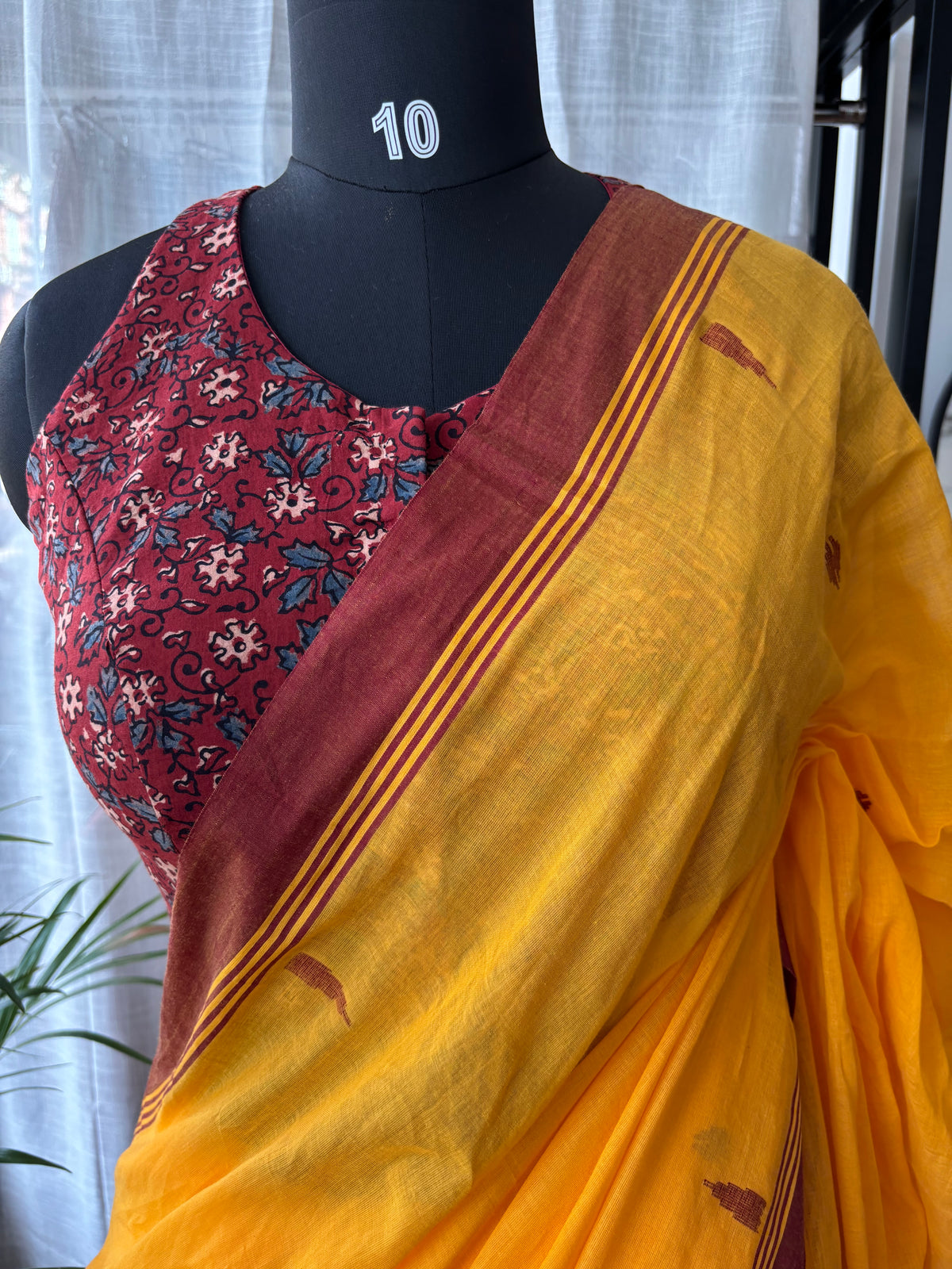 YELLOW JAMDANI SAREE