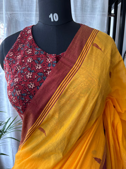 YELLOW JAMDANI SAREE