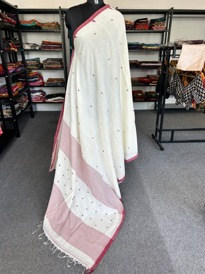 OFF WHITE JAMDANI SAREE