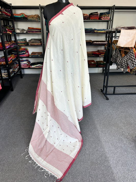 OFF WHITE JAMDANI SAREE