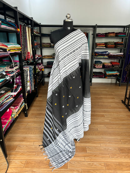 BLACK DHANIAKHALI SAREE