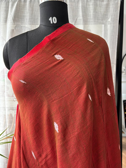 MAROON JAMDANI SAREE