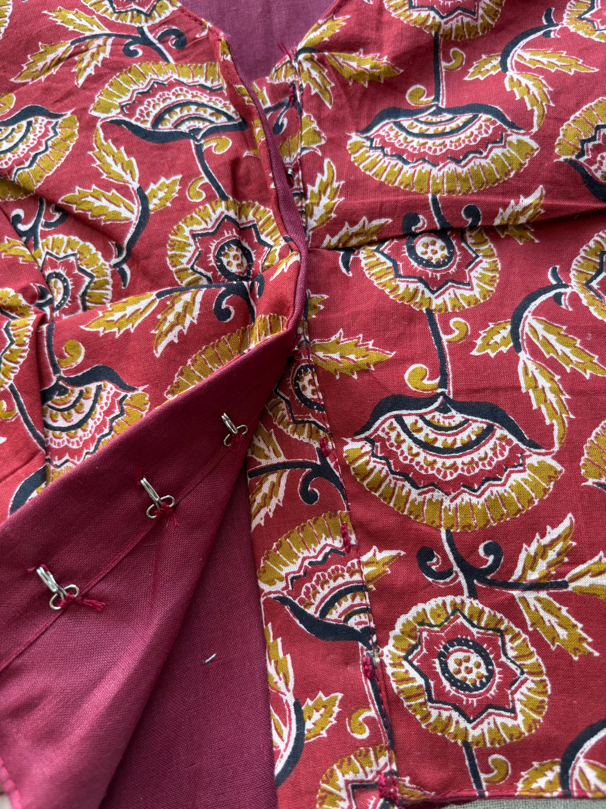 RED COTTON BLOUSE