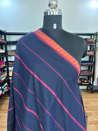 DARK BLUE DHANIAKHALI SAREE