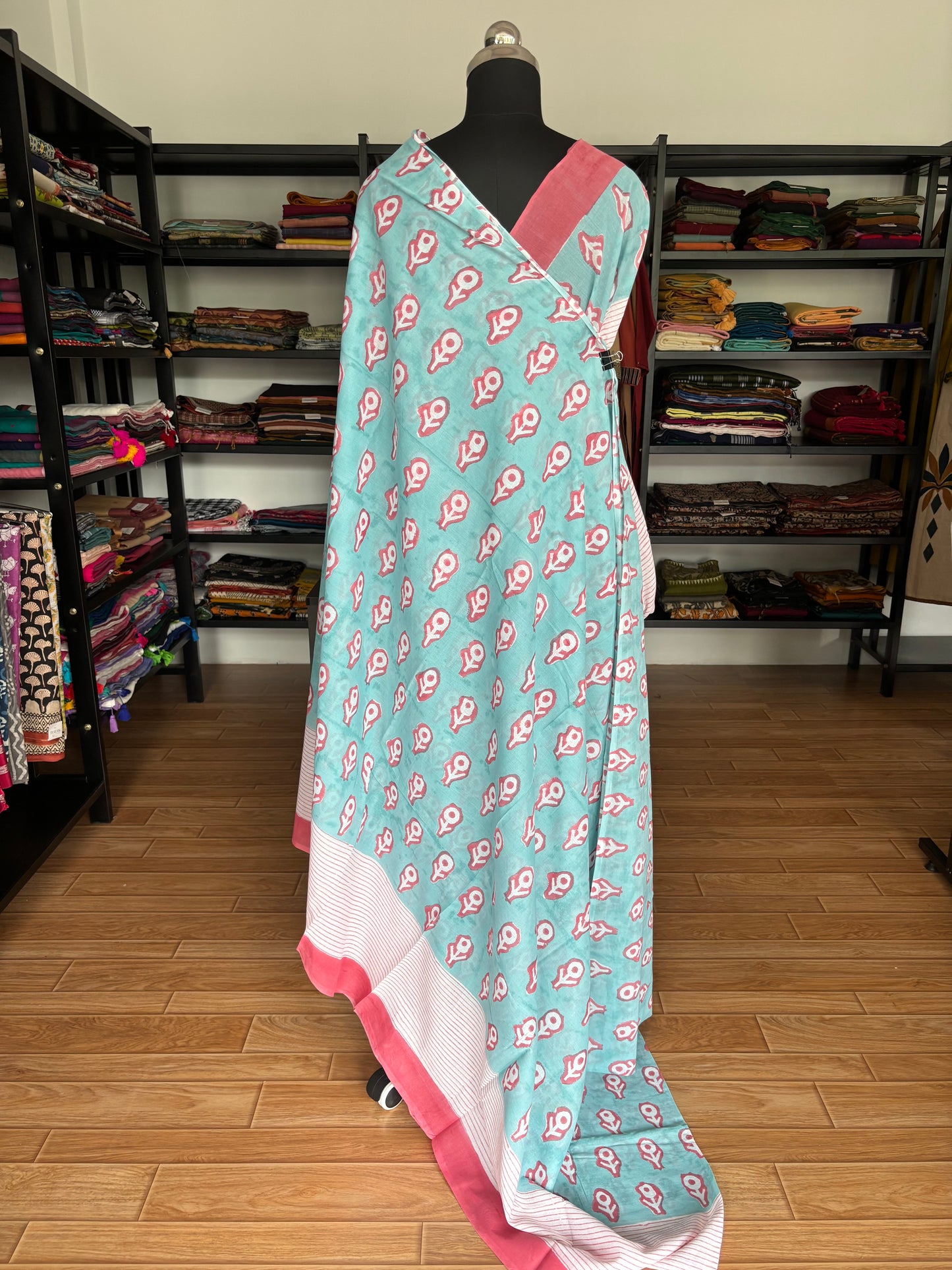 BLUE QUIRKY MUL SAREE