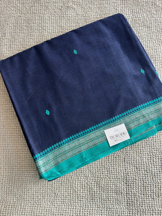 BLUE DHANIAKHALI SAREE