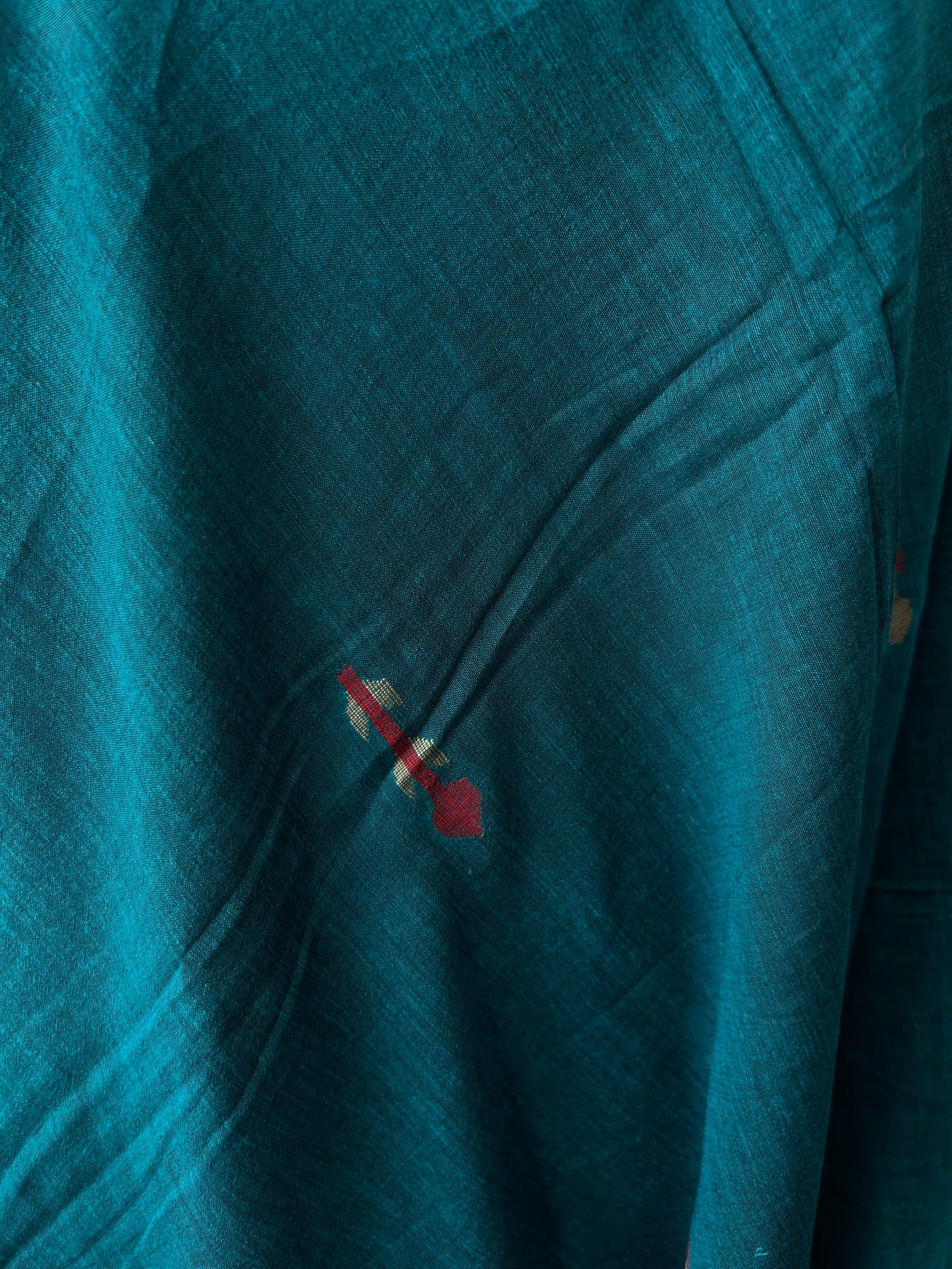 GREEN KHADI JAMDANI SAREE