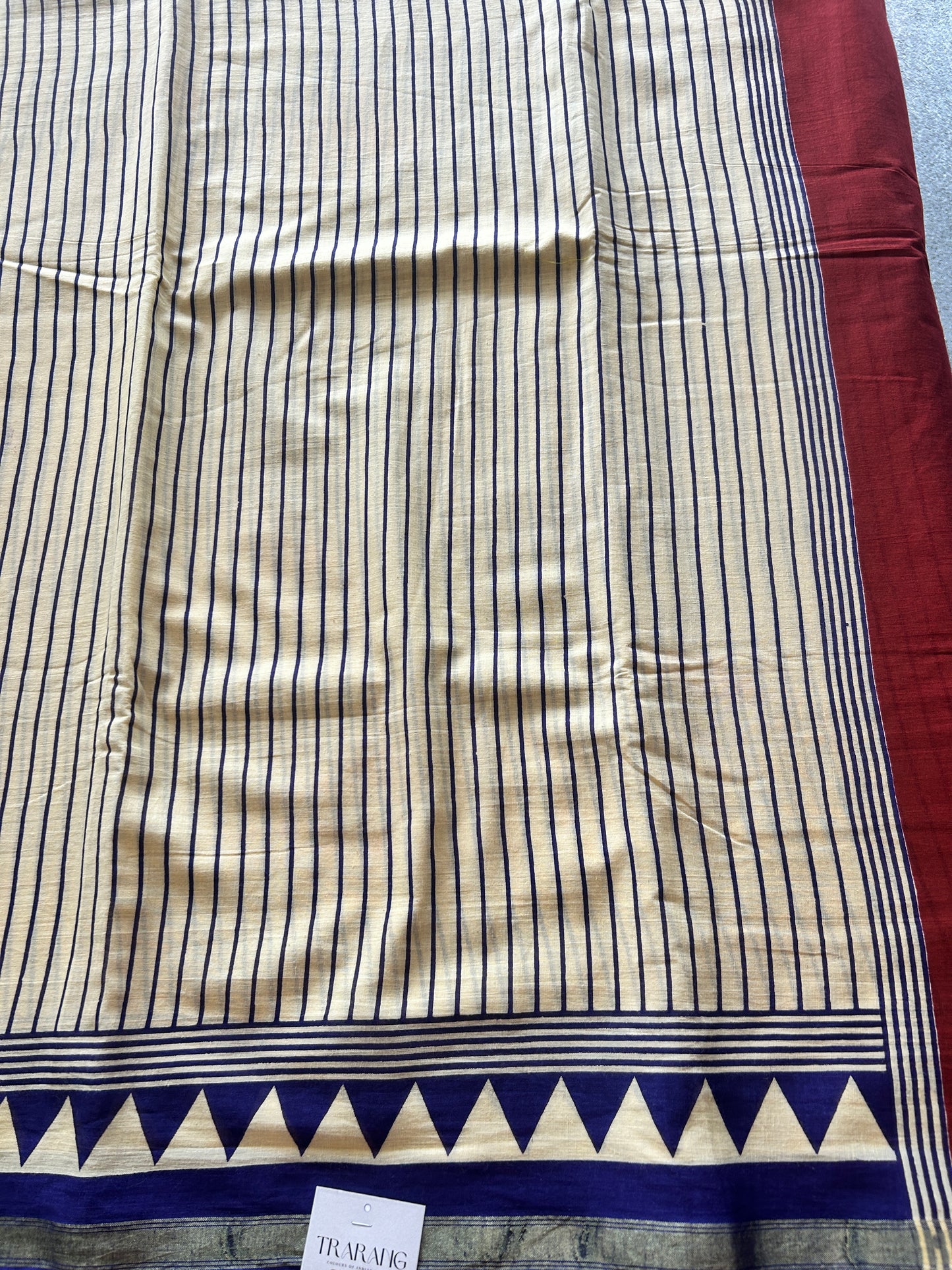 Purple chanderi mul cotton