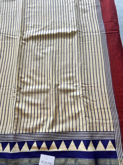 Purple chanderi mul cotton