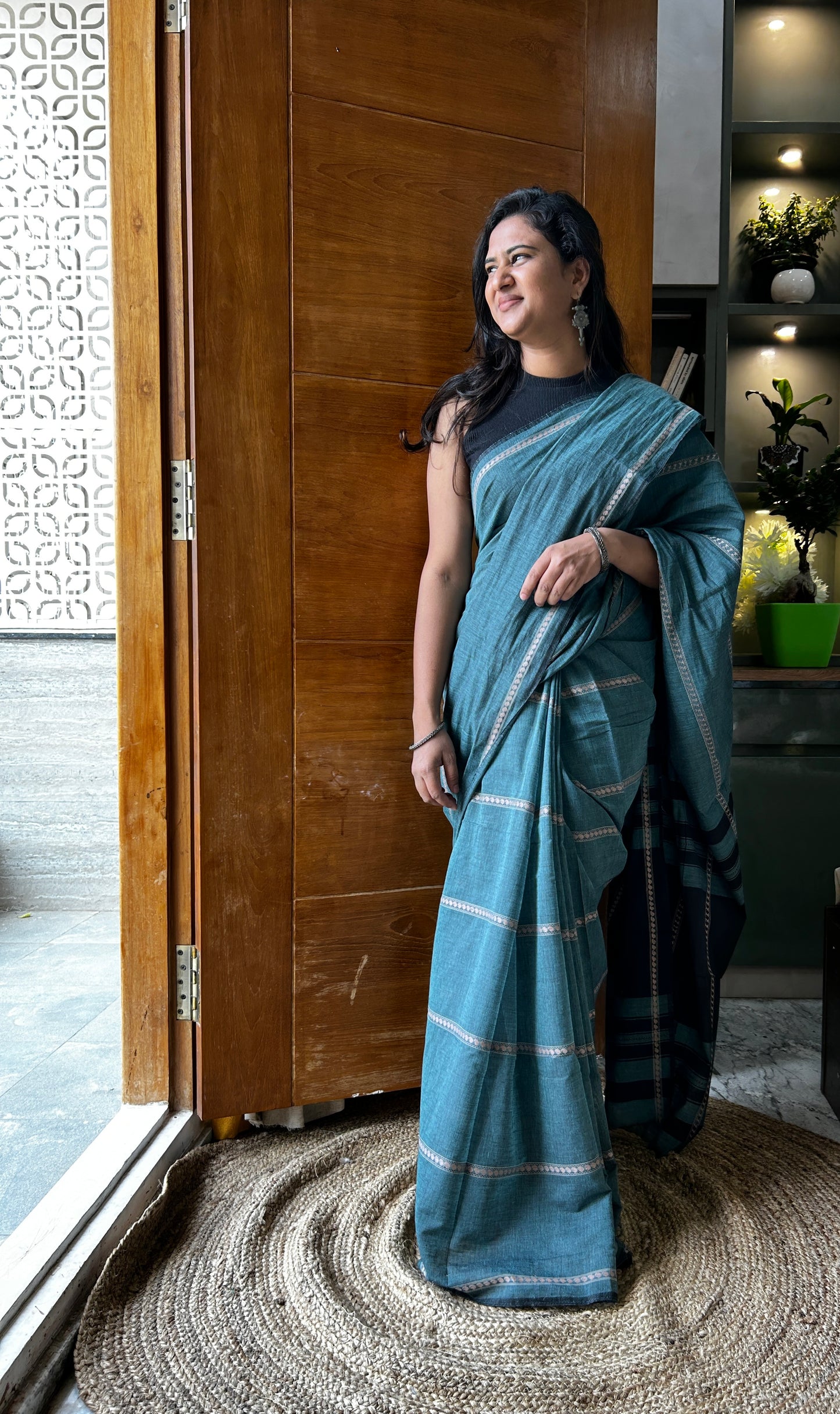 GREEN DHANIAKHALI SAREE