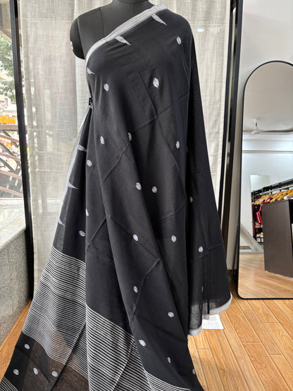 BLACK JAMDANI SAREE