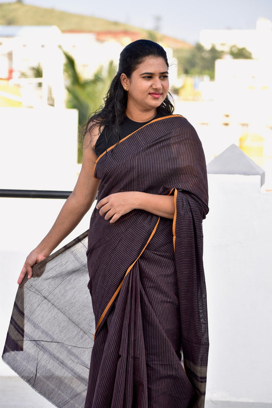 BROWN DHANIAKHALI SAREE