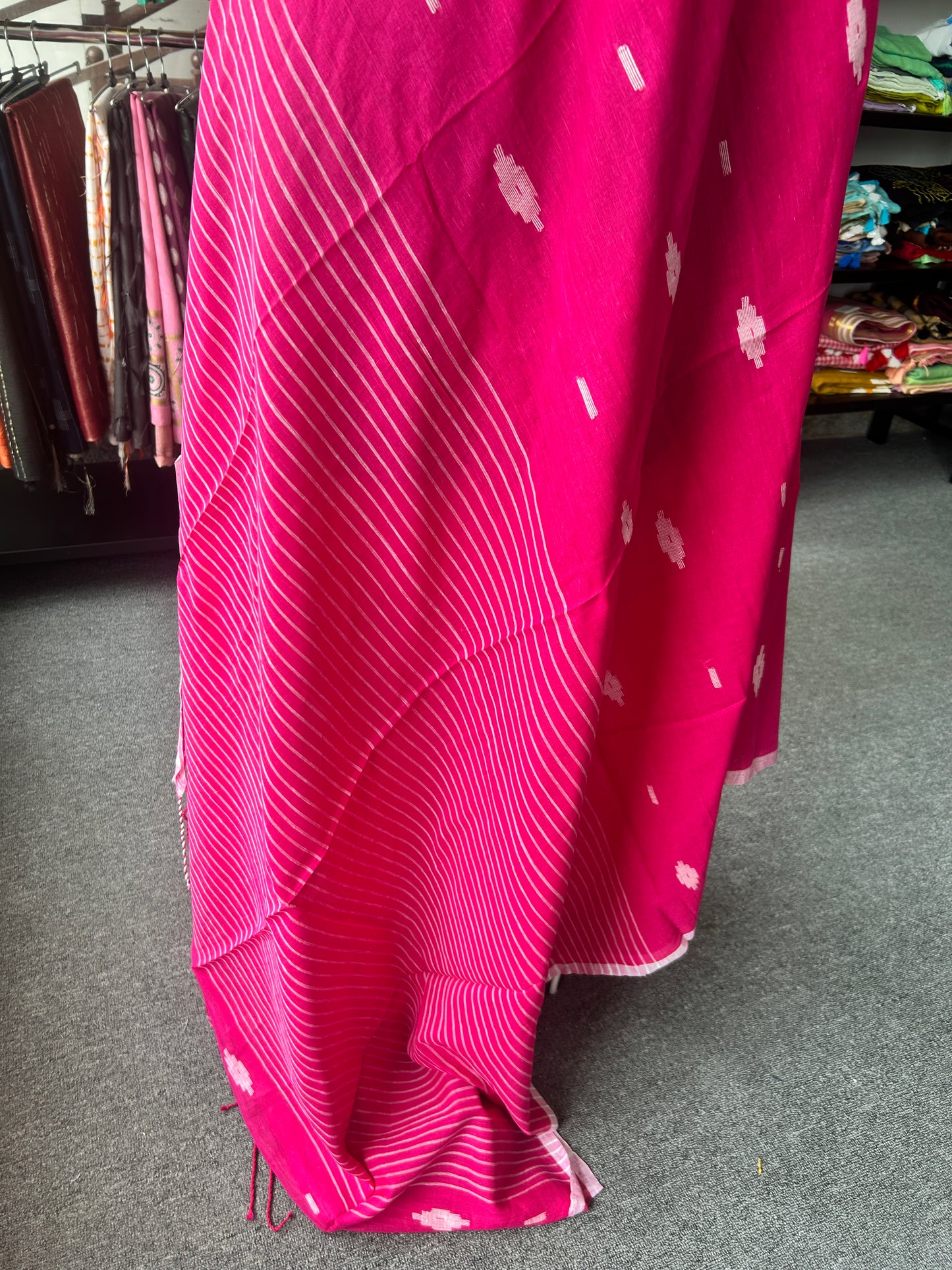 PINK MUL JAMDANI SAREE