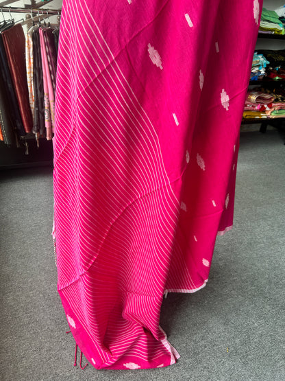PINK MUL JAMDANI SAREE