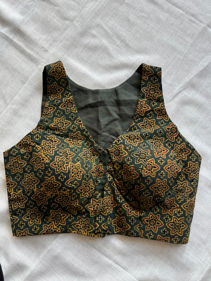 Green cotton blouse