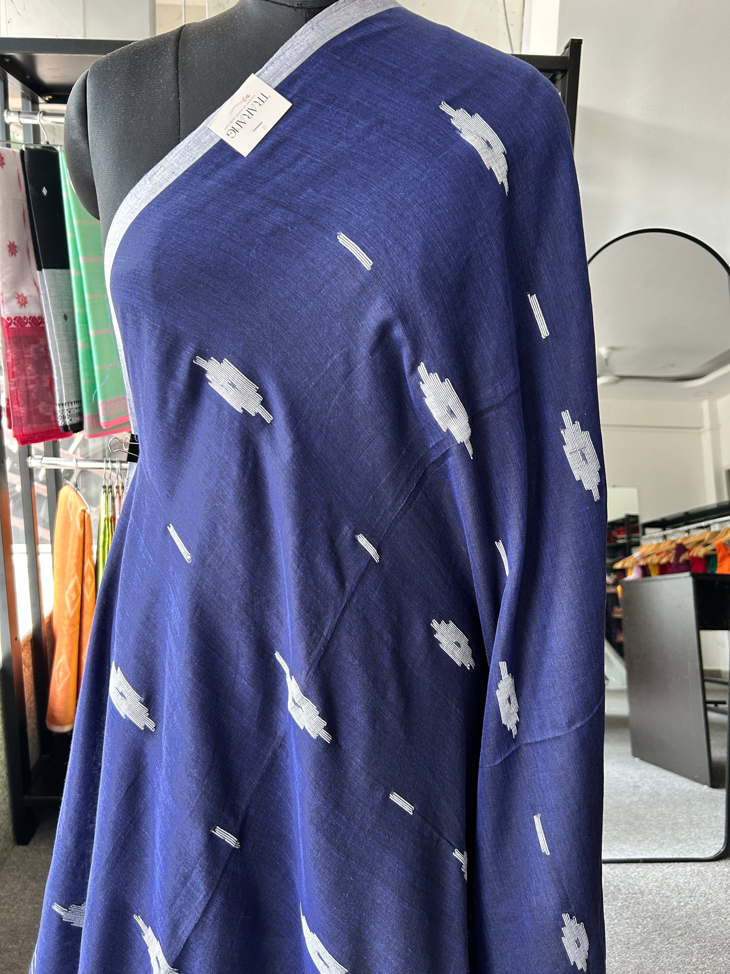 BLUE MUL JAMDANI SAREE