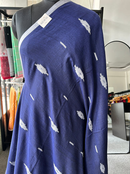 BLUE MUL JAMDANI SAREE