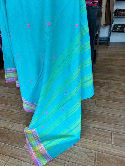 GREEN DHANIAKHALI SAREE