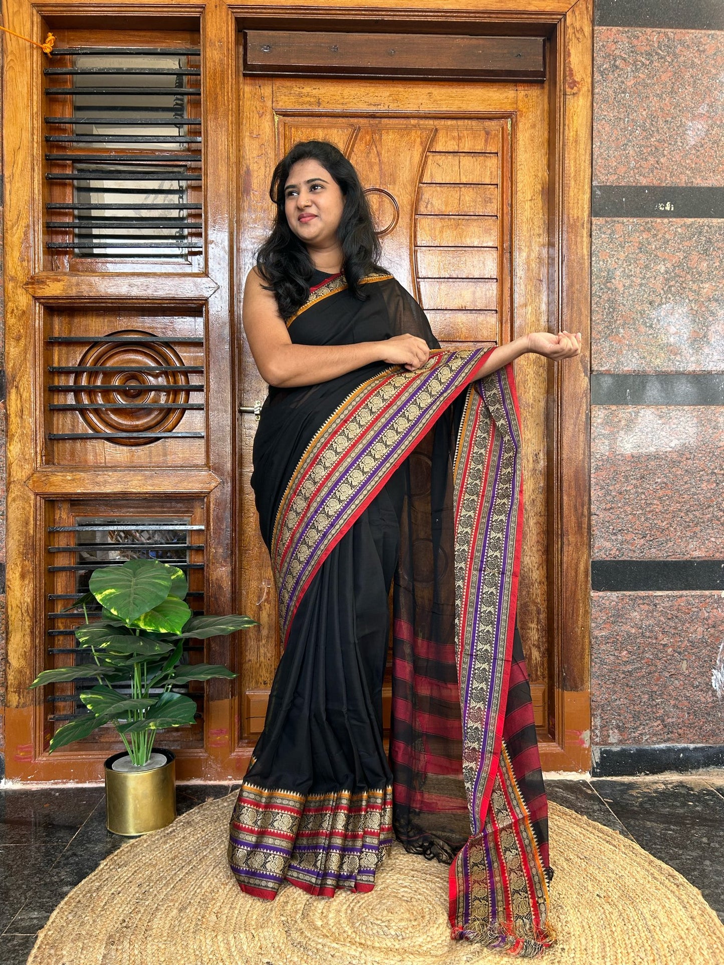 Black Narayanpet saree.