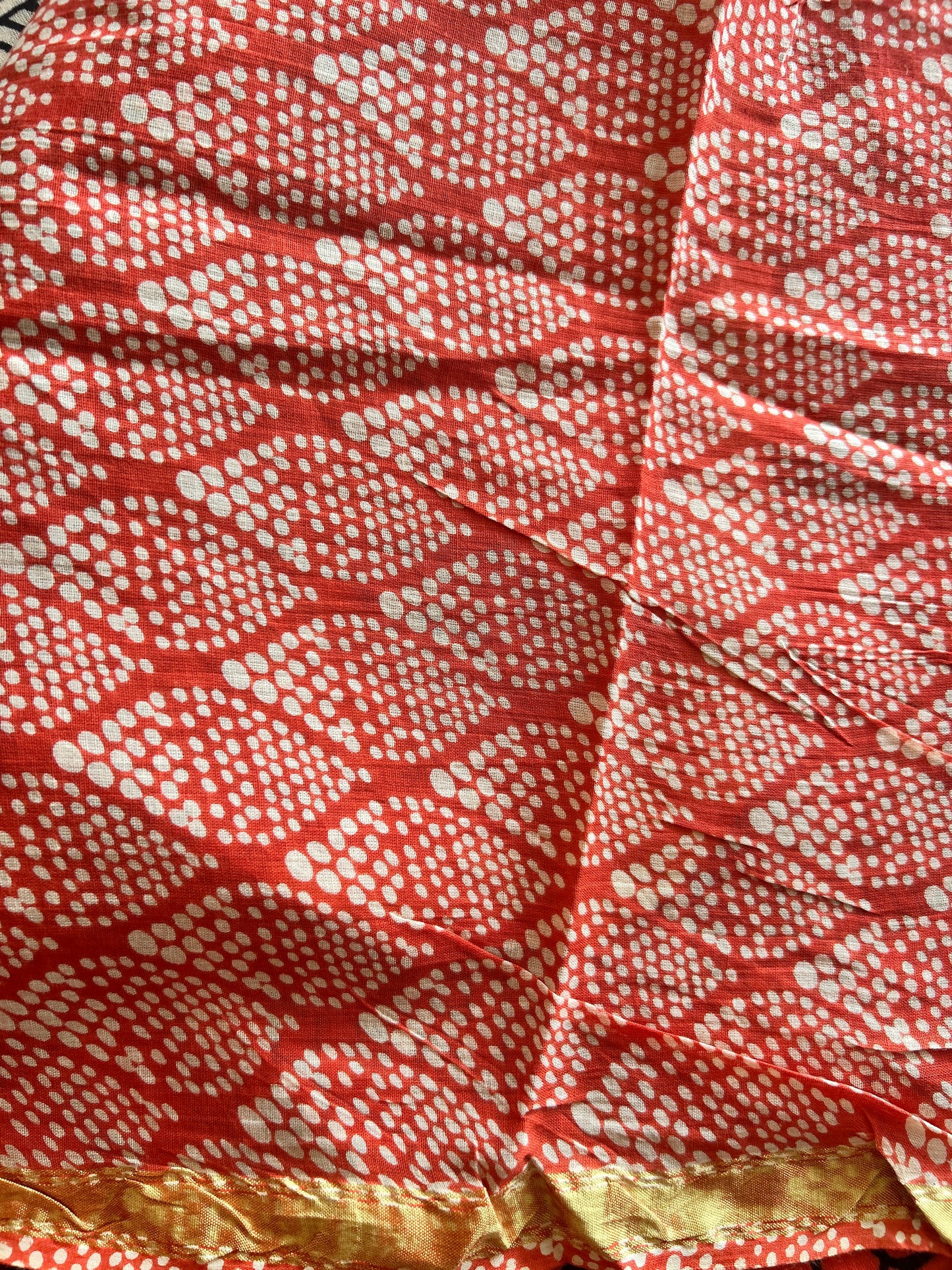 Red chanderi mul cotton