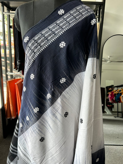 BLACK DHANIAKHALI SAREE