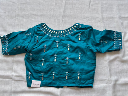 Blue Embroidered blouse