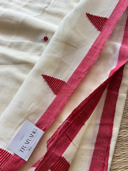 WHITE MUL JAMDANI SAREE