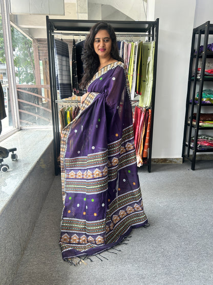 PURPLE MERCERISED SAREE