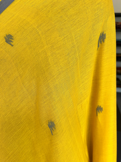 YELLOW JAMDANI SAREE