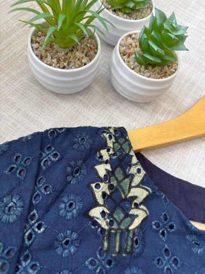 NAVY BLUE HAKOBA BLOUSE