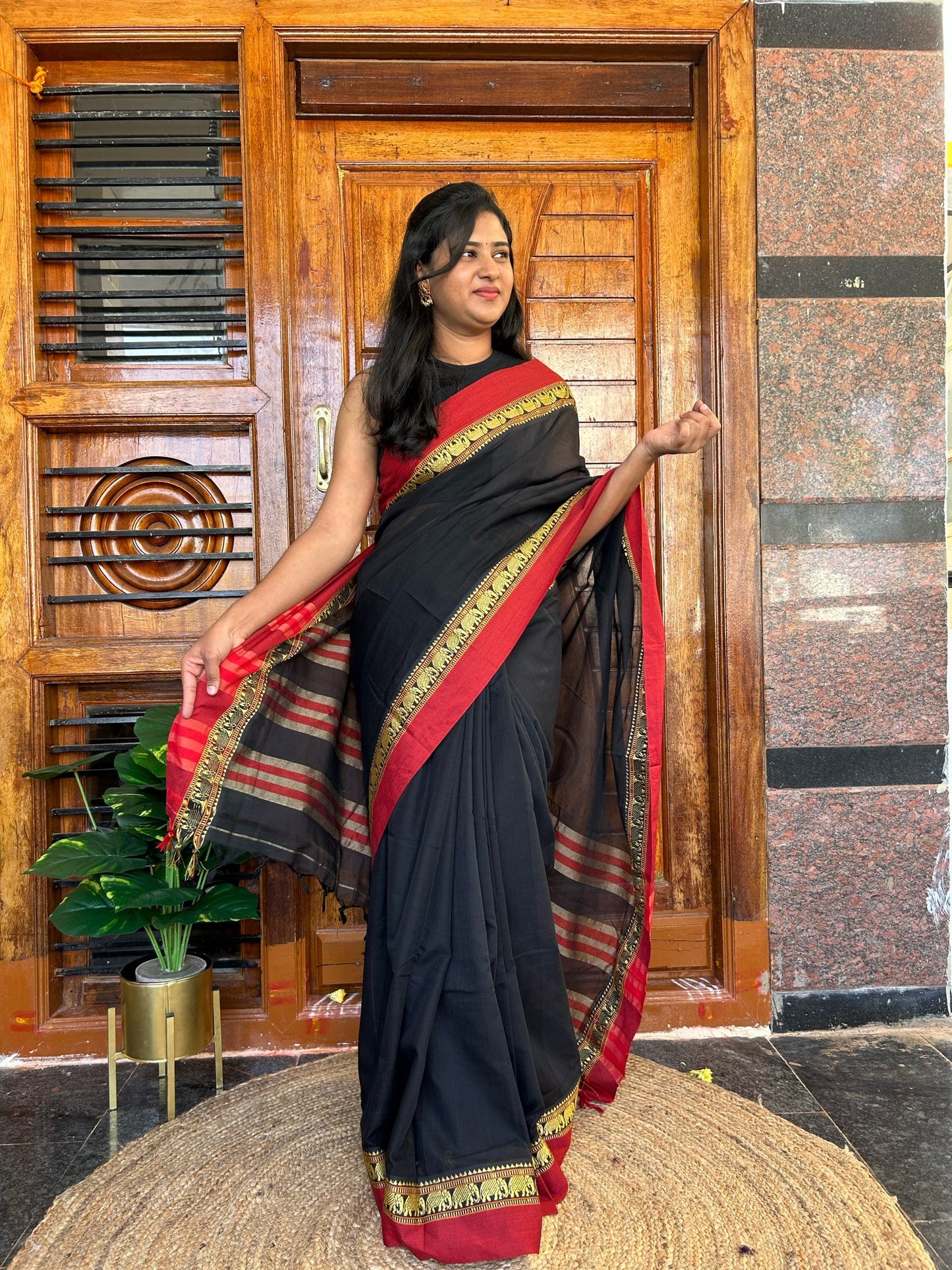 Black Narayanpet saree.