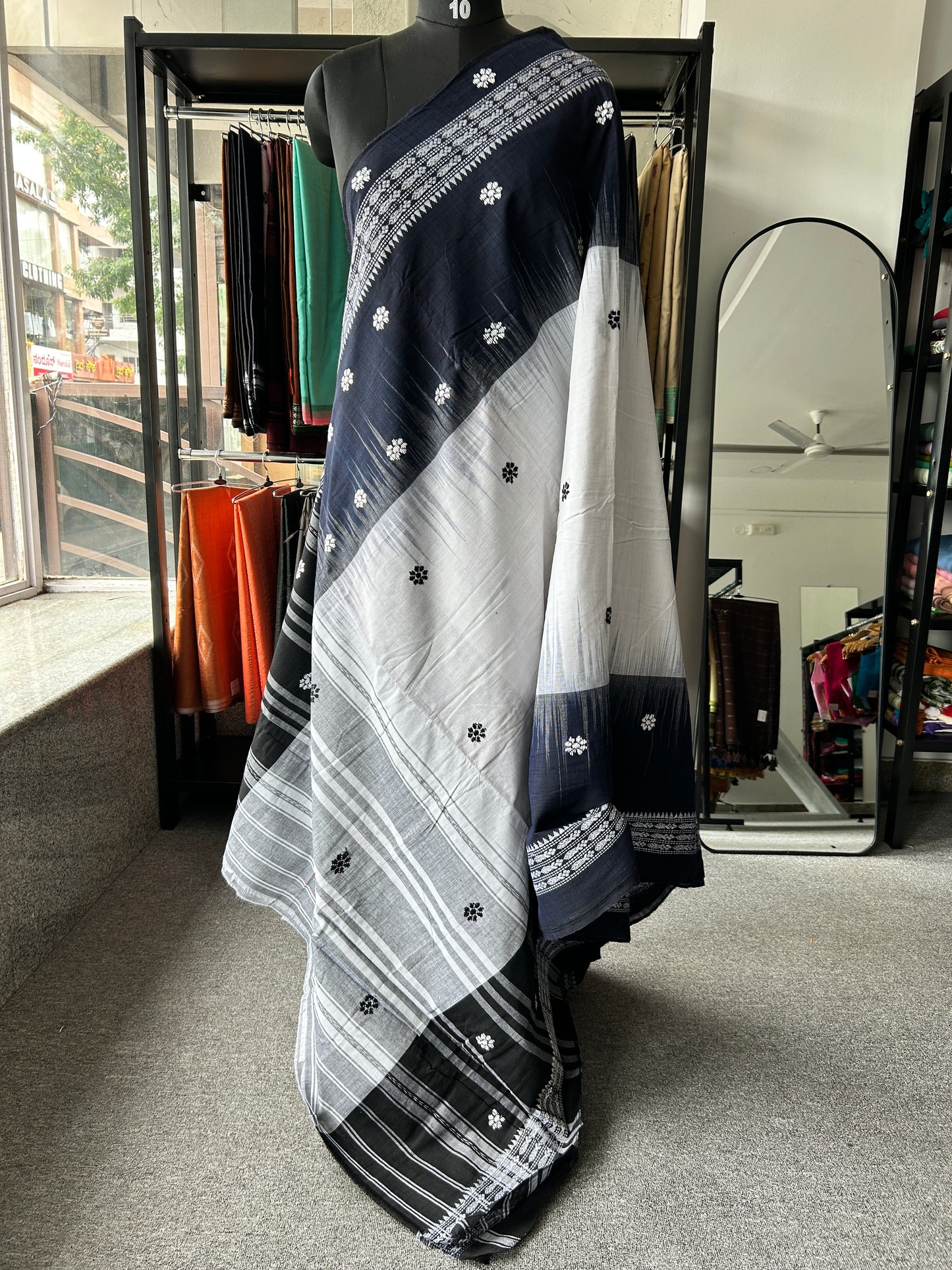 BLACK DHANIAKHALI SAREE