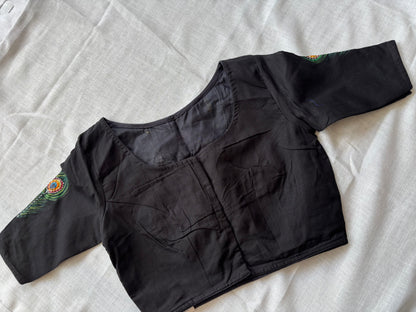 Black hand painted blouse