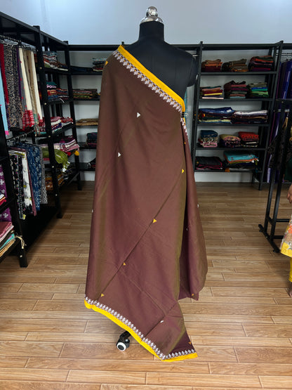 BROWN DHANIAKHALI SAREE