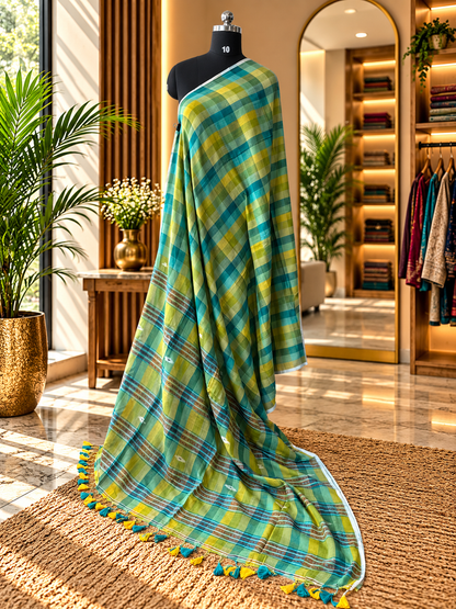 GREEN INSPIRED BHUJODI SAREE