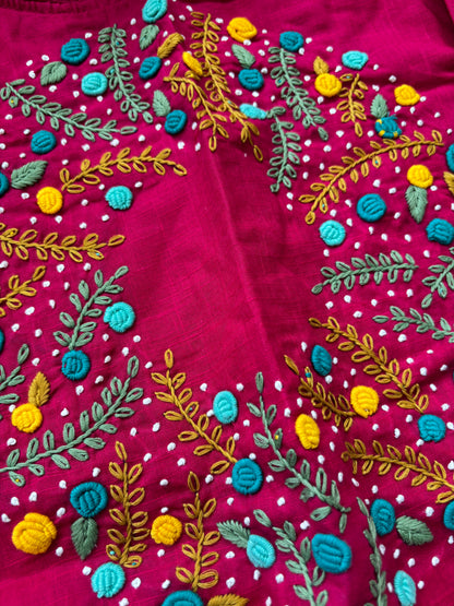 PINK EMBROIDERED  BLOUSE