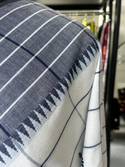 WHITE DHANIAKHALI SAREE