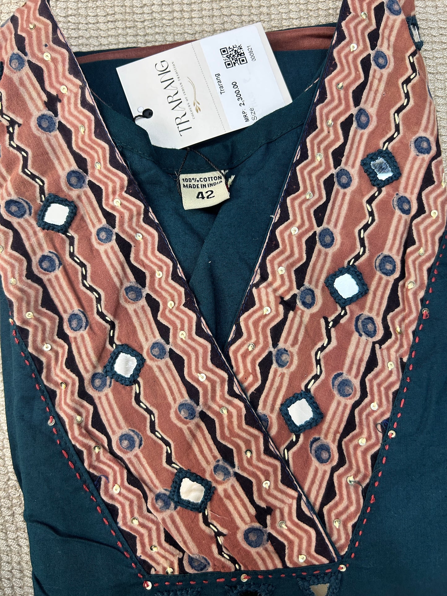 BLUE GAMTHI COTTON SUIT