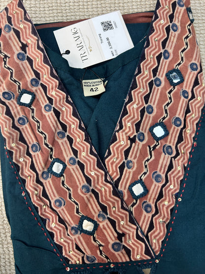 BLUE GAMTHI COTTON SUIT