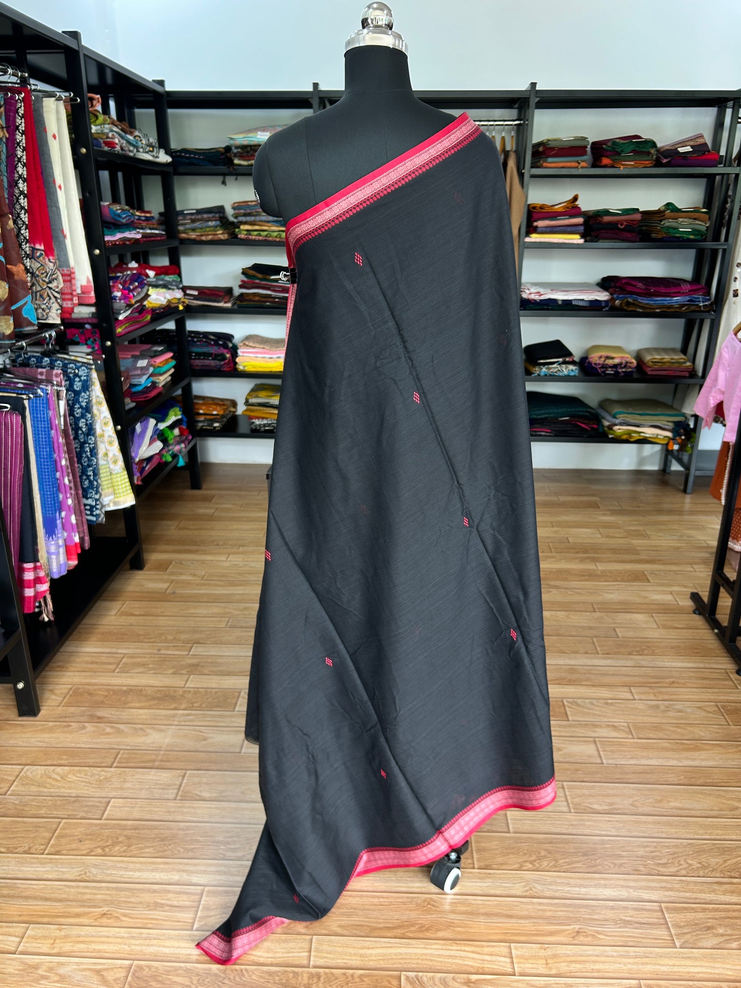 BLACK DHANIAKHALI SAREE