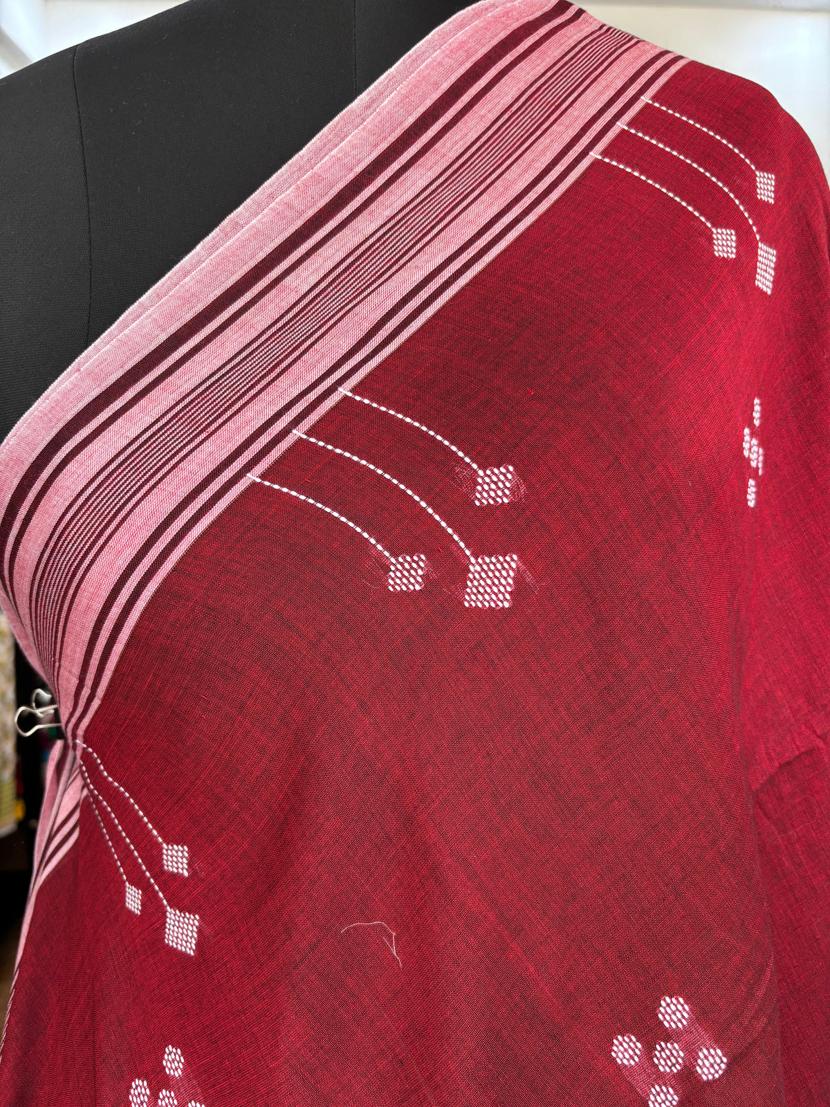 RED BHUJODI SAREE