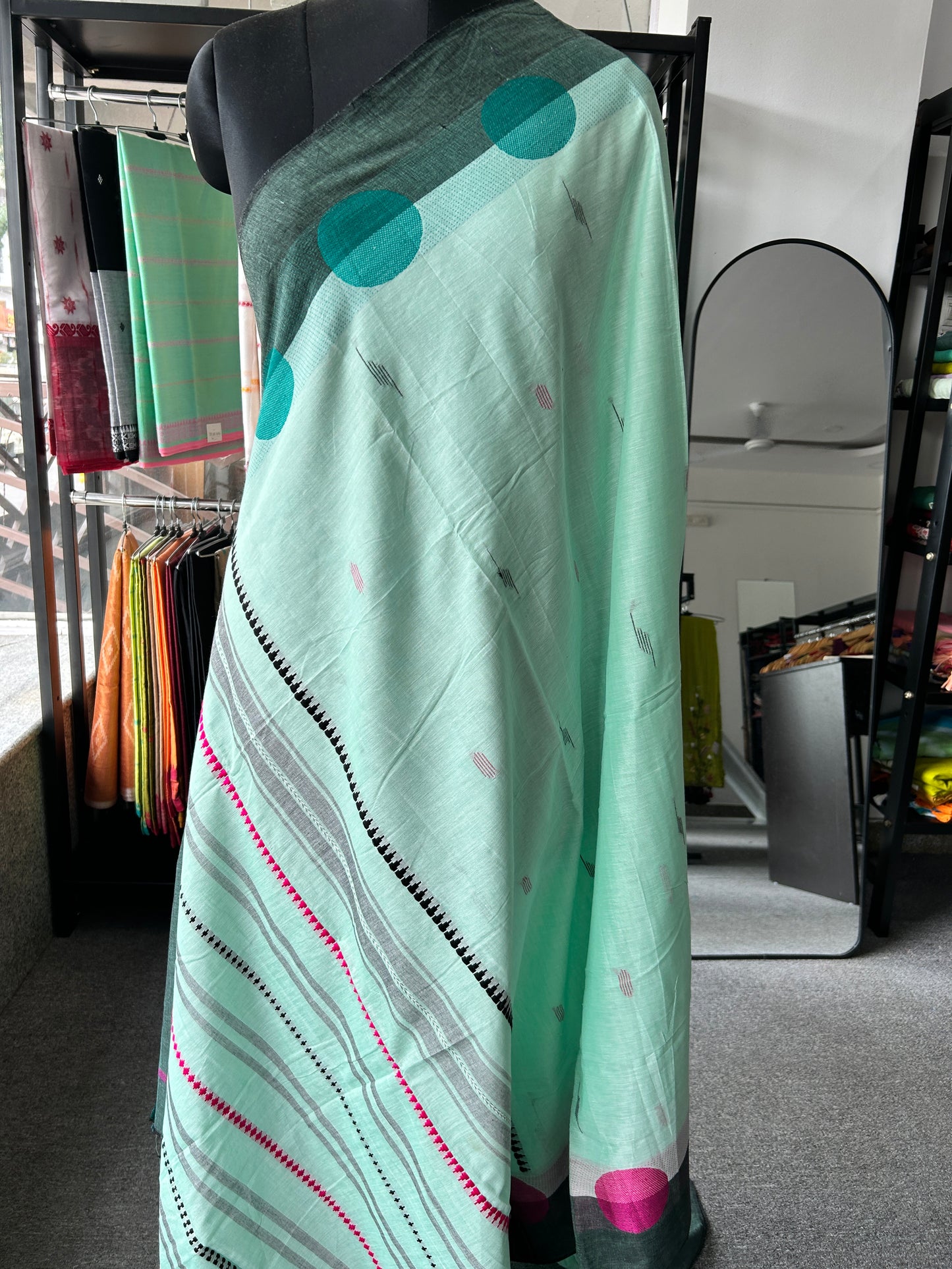 GREEN DHANIAKHALI SAREE