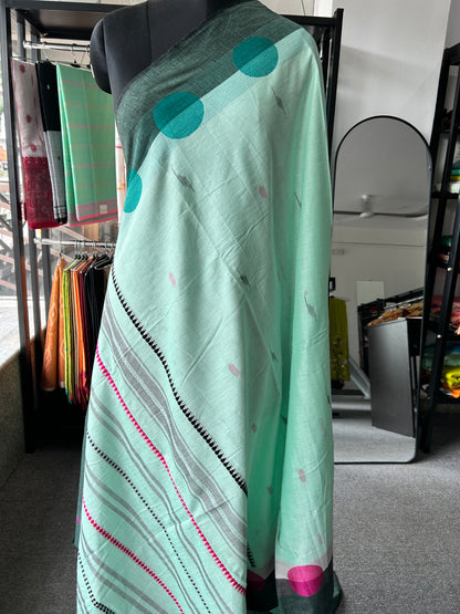 GREEN DHANIAKHALI SAREE