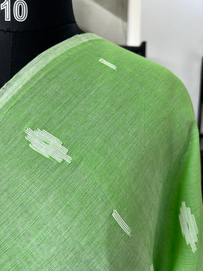 GREEN MUL JAMDANI SAREE