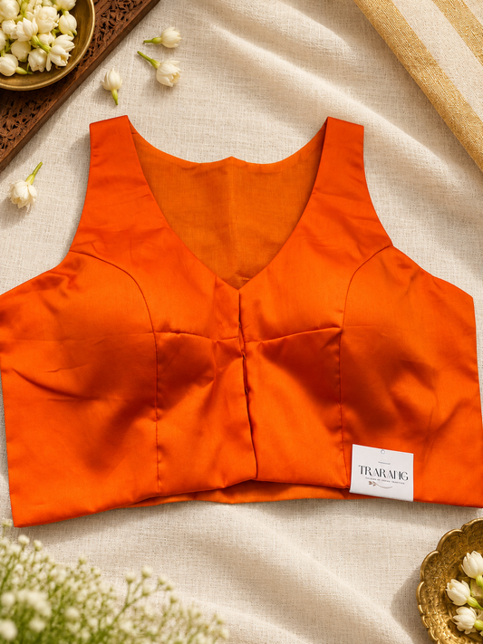 ORANGE COTTON BLOUSE