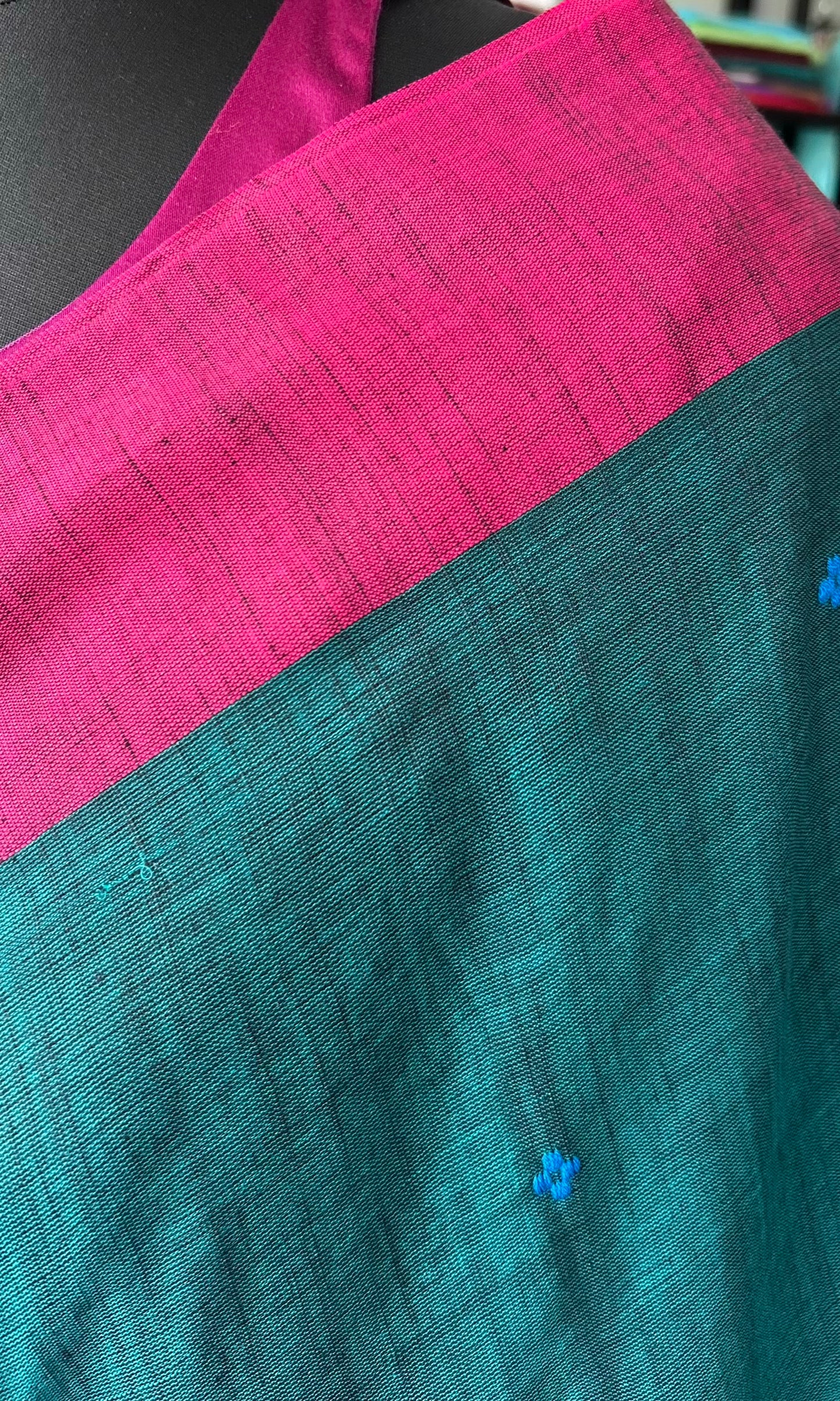 GREEN KHADI COTTON SAREE