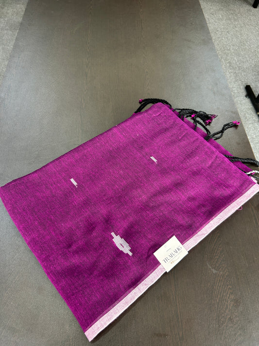 PINK MUL JAMDANI SAREE