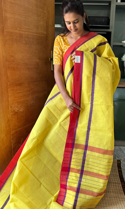 YELLOW NARAYANPET SAREE
